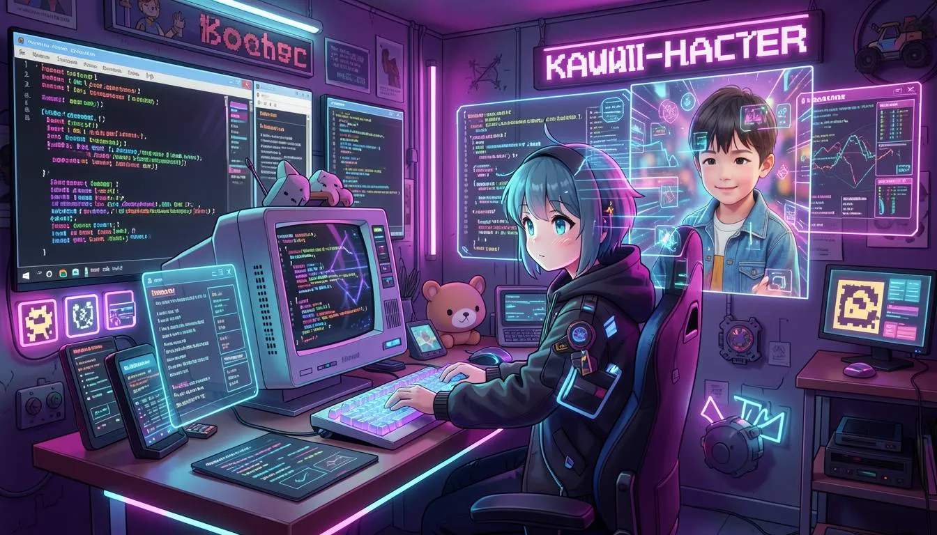 Kawaii-Hacker Aesthetic: Using AI Design Tools for Unique Visual Storytelling